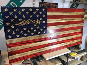 Custom Wood American Flag